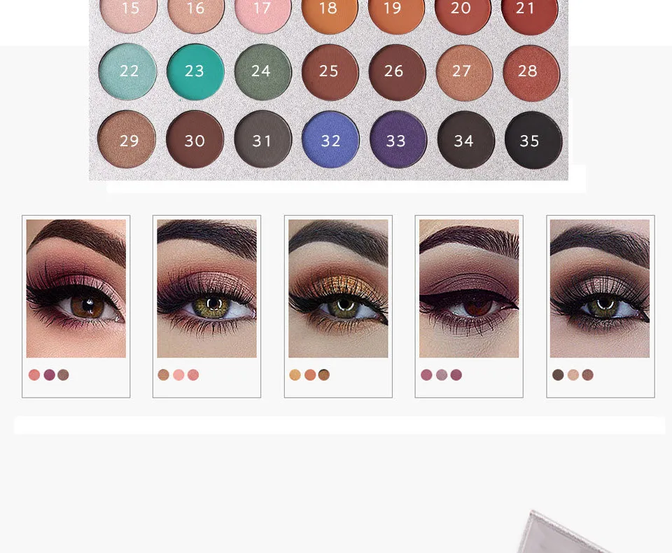35Color eyeshadow pallete Glitter Matte Eye shadow Long-lasting