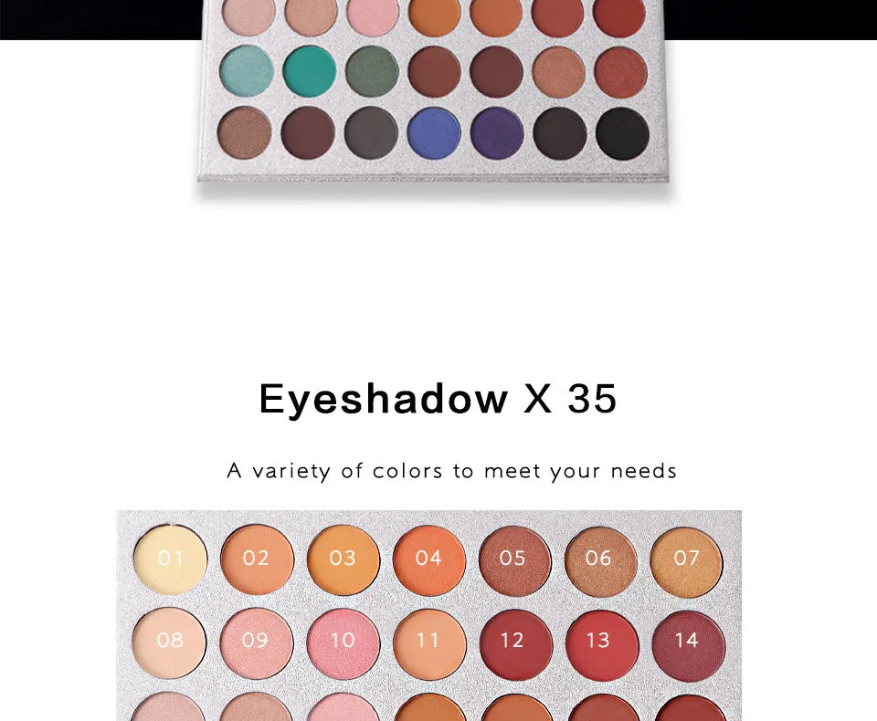 35Color eyeshadow pallete Glitter Matte Eye shadow Long-lasting