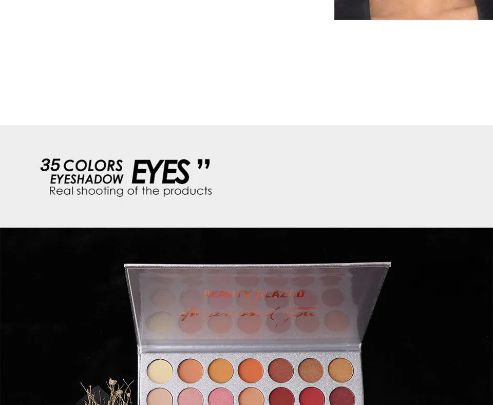 35Color eyeshadow pallete Glitter Matte Eye shadow Long-lasting