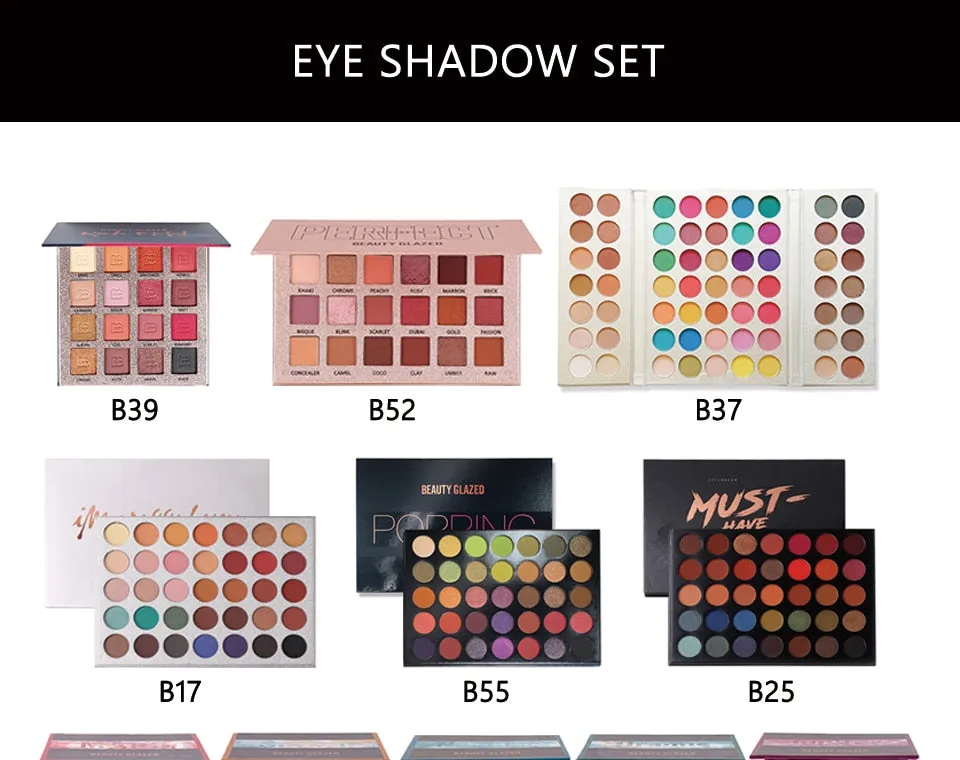 35Color eyeshadow pallete Glitter Matte Eye shadow Long-lasting
