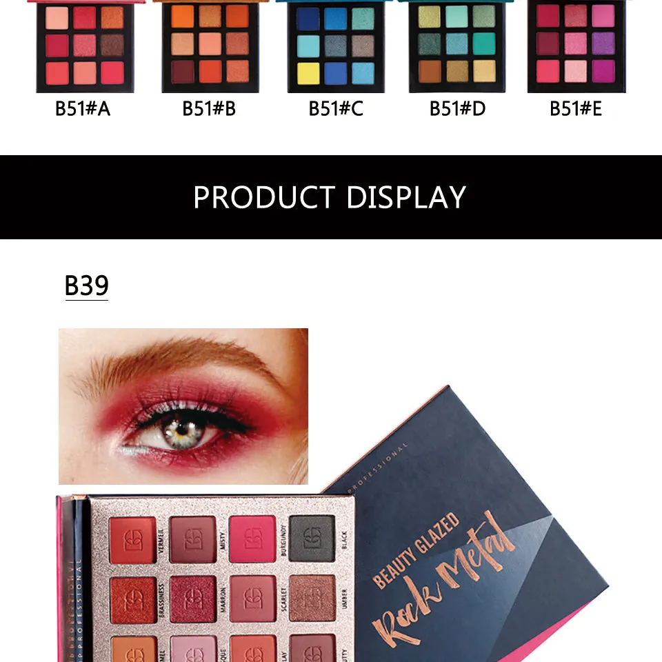 35Color eyeshadow pallete Glitter Matte Eye shadow Long-lasting
