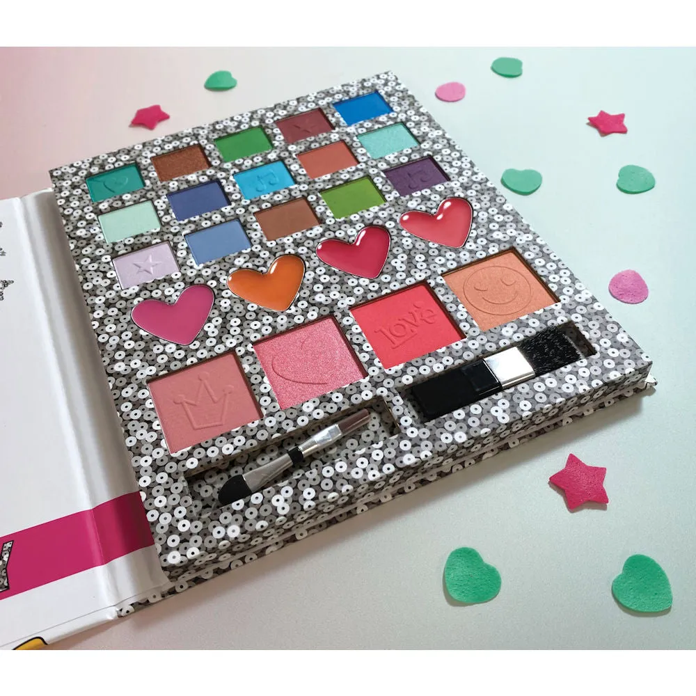 Chit Chat Kids Makeup Colour Book Palette - Pretend Play Children Cosmetics Assorted Shades Creative Fun