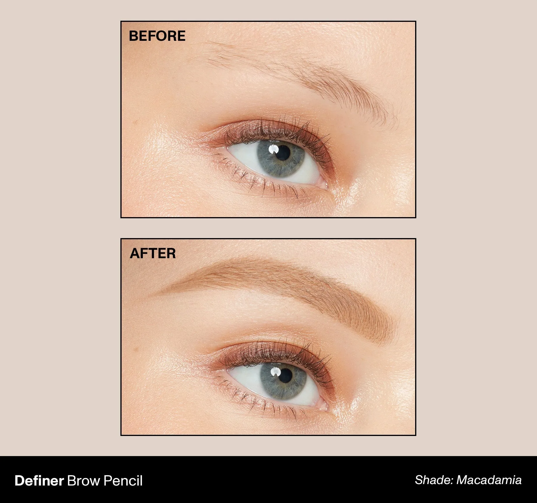 Definer Dual-Ended Brow Pencil & Spoolie - Macadamia