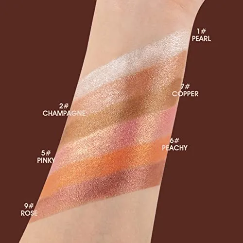 Ehinew Eyeshadow Stick - Neutral and Brown Metallic Eye Shadow Stick Makeup - Champagne Matte & Glitter Eyeshadow - Creamy & Waterproof Eyeshadow Brightener Pencil (8# Golden)