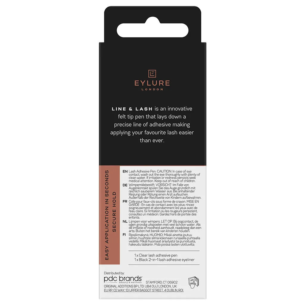 Eylure Line and Lash Duo Pack - Black and Clear (2x 0.7ml)