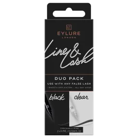 Eylure Line and Lash Duo Pack - Black and Clear (2x 0.7ml)