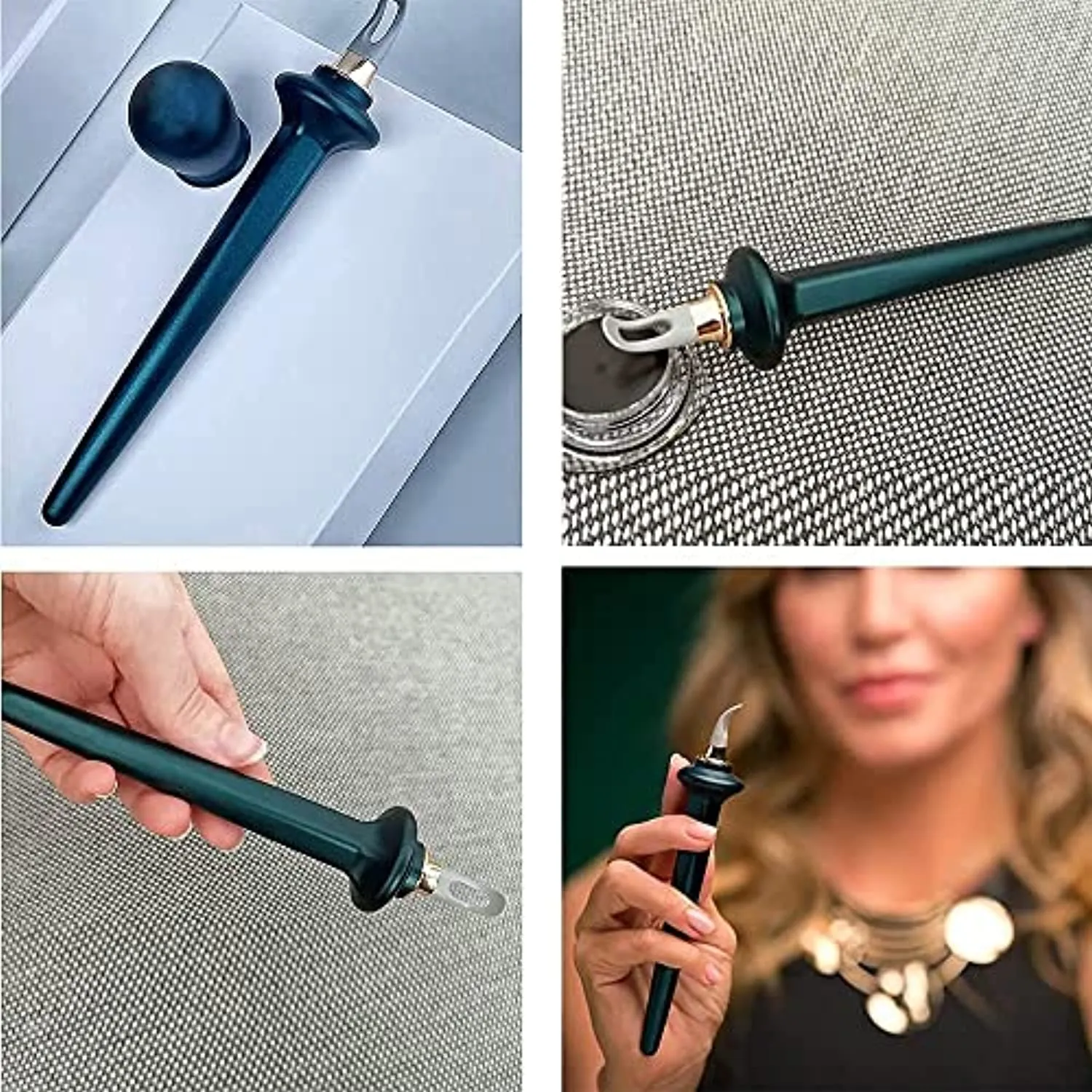 Guide Beauty Eyeliner Applicator, Eyeliner Guide with Eyeliner Cream (Black) and 50 Cotton Swab, Anti-shake Easy to Hold Handle Waterproof Transfer Resistant Guide Wand Eyeliner Tool