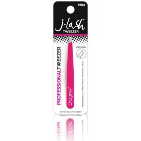 J-lash Slant Tip Tweezers - Hot Pink