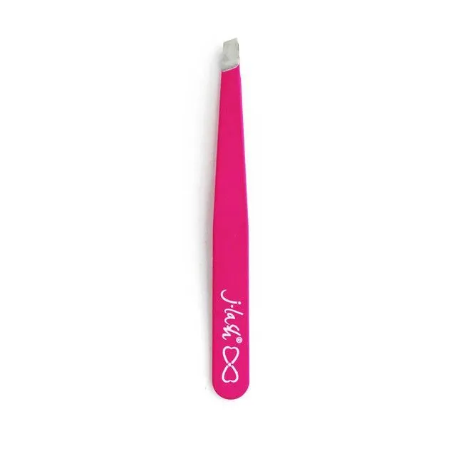 J-lash Slant Tip Tweezers - Hot Pink