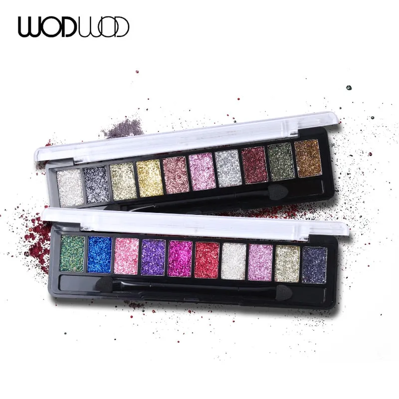 Makeup Palette 10 Color Nude Matte Eyeshadow Shimmer Diamond Glitter