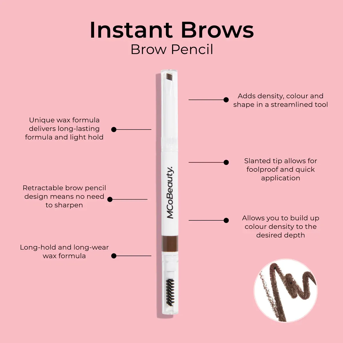 MCOBEAUTY Instant Brows Pencil - Medium/Dark