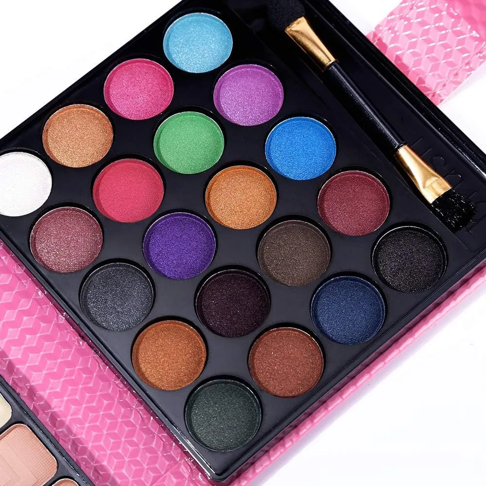 NEW (Pink) - All in One Makeup Kit - 20 Eyeshadow, 6 Lip Glosses, 3 Blushers, 2 Powder, 1 Concealer, 1 Mirror, 1 Brush, Make Up Gift Set for Teen Girls, Beginners And Pros