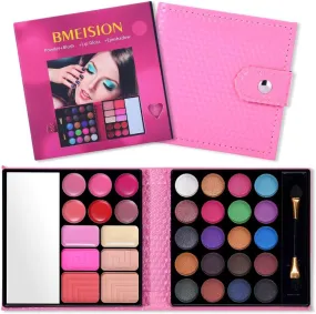 NEW (Pink) - All in One Makeup Kit - 20 Eyeshadow, 6 Lip Glosses, 3 Blushers, 2 Powder, 1 Concealer, 1 Mirror, 1 Brush, Make Up Gift Set for Teen Girls, Beginners And Pros