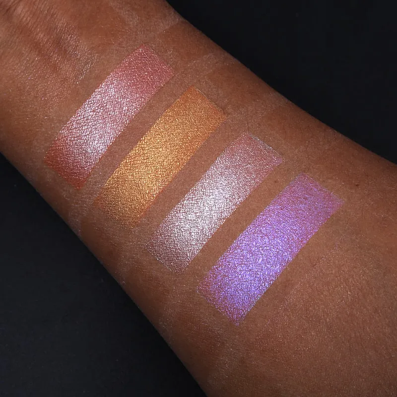 Triangle Glitter Eyeshadow Palette  Face Highlighter Makeup Shimmer Shine Powder