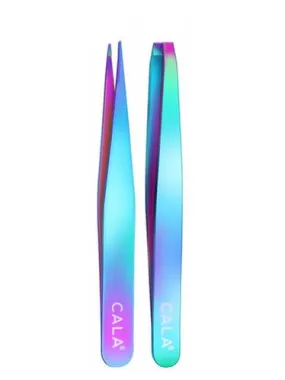 Tweezer's Duo Slant & Point Iridescent 50882