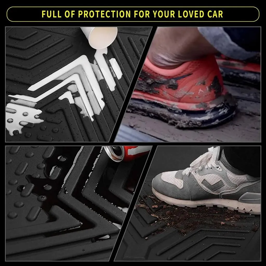 YITAMOTOR® 2016-2022 Honda HR-V Floor Mats, Custom-Fit Black TPE Floor Liners,1st & 2nd Row All-Weather Protection